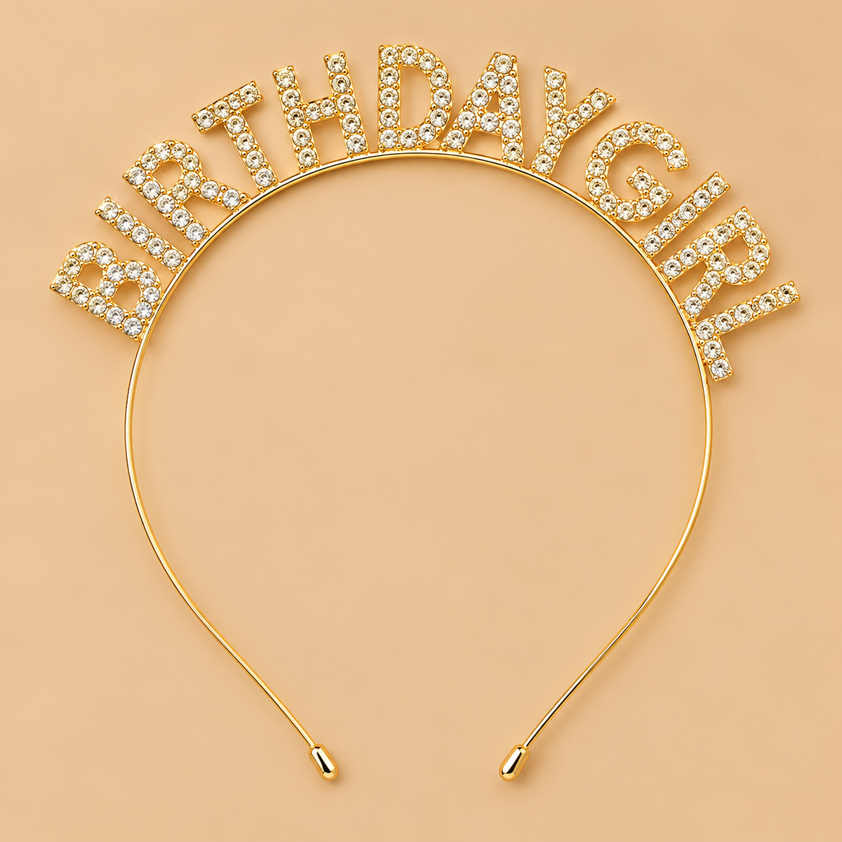Birthday Girl Diadeem – Goud met Strass – De HaarBoetiek