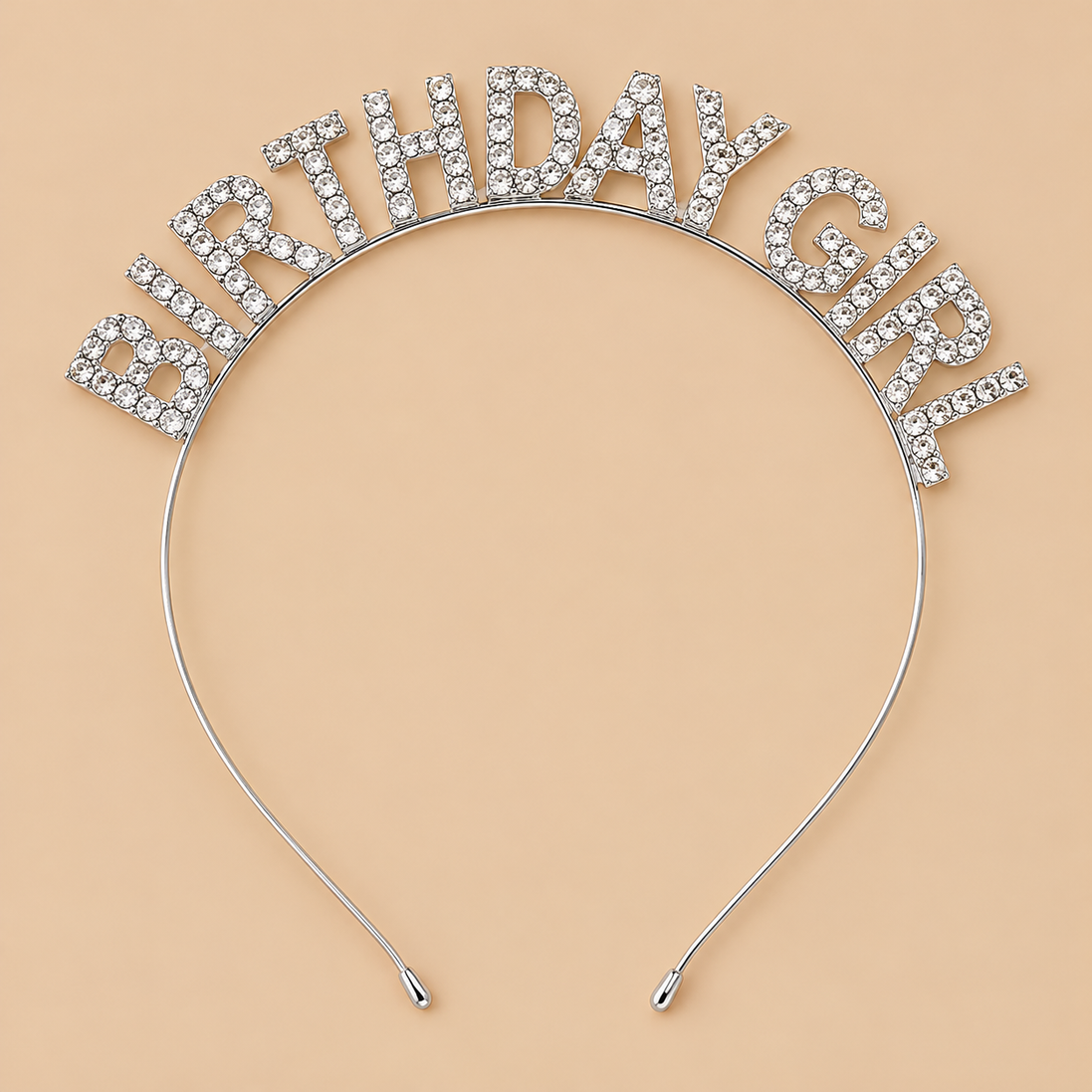 Birthday Girl Diadeem – Zilver met Strass – De HaarBoetiek