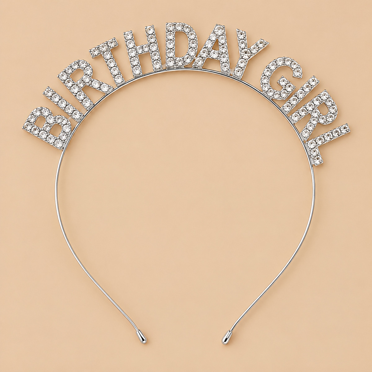 Birthday Girl Diadeem – Zilver met Strass – De HaarBoetiek