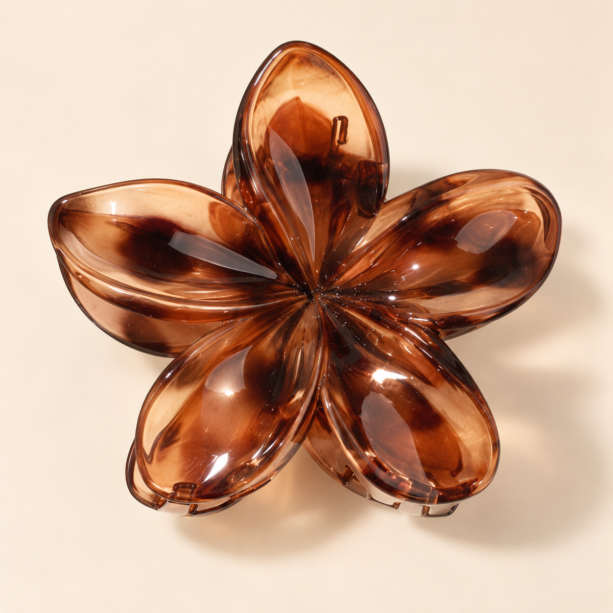 Bloem Haarklem Amberbruin – 1 Stuk – De HaarBoetiek