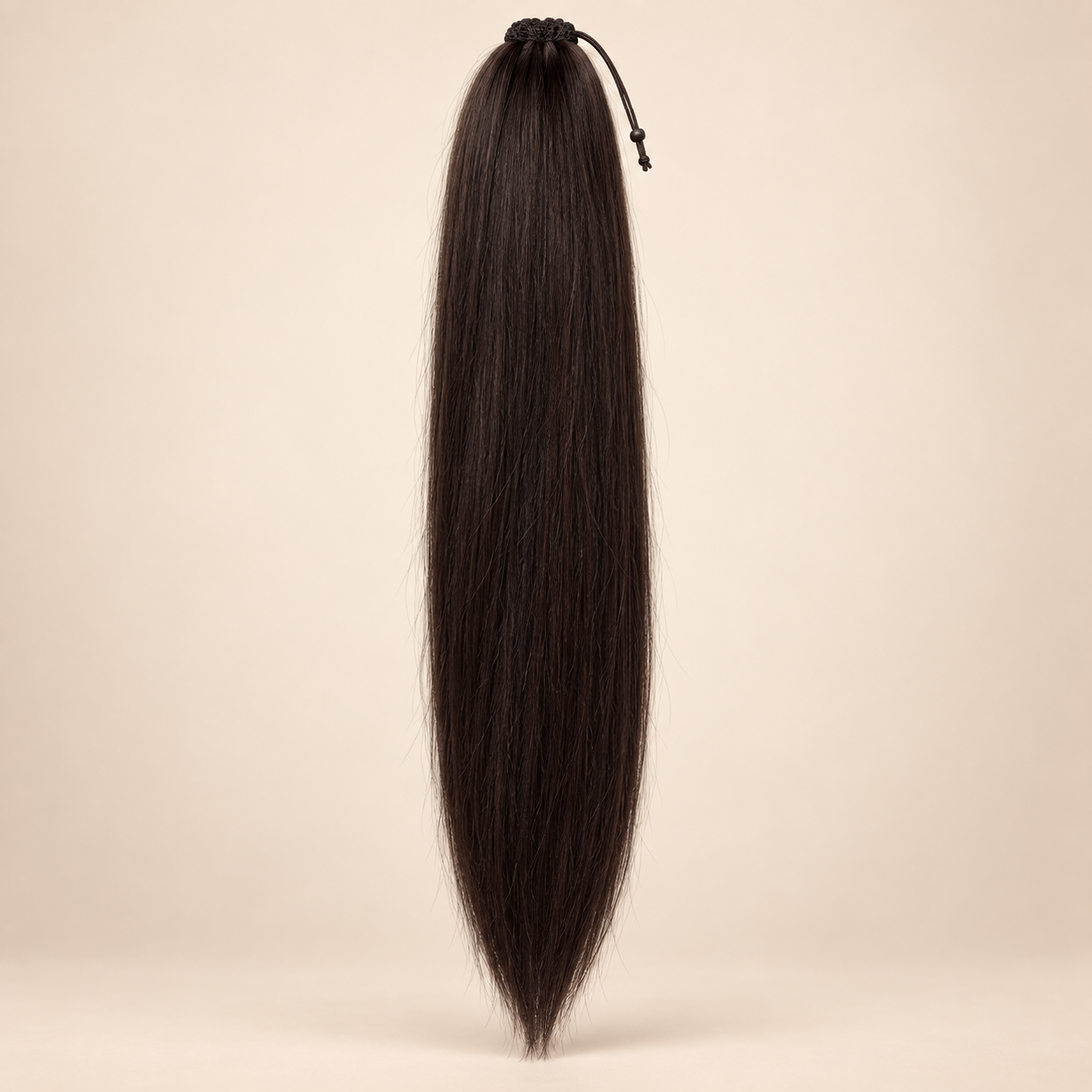 Steile Drawstring Ponytail BraidOrDie 60 cm – Donkerbruin 4 | De HaarBoetiek