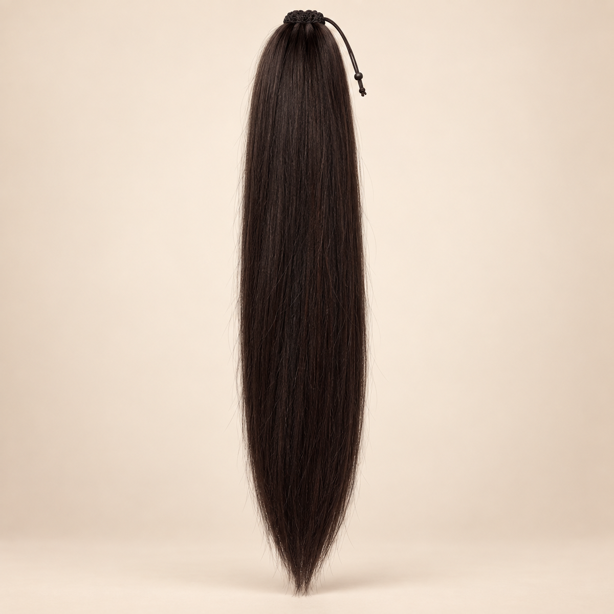 Steile Drawstring Ponytail BraidOrDie 60 cm – Donkerbruin 4 | De HaarBoetiek