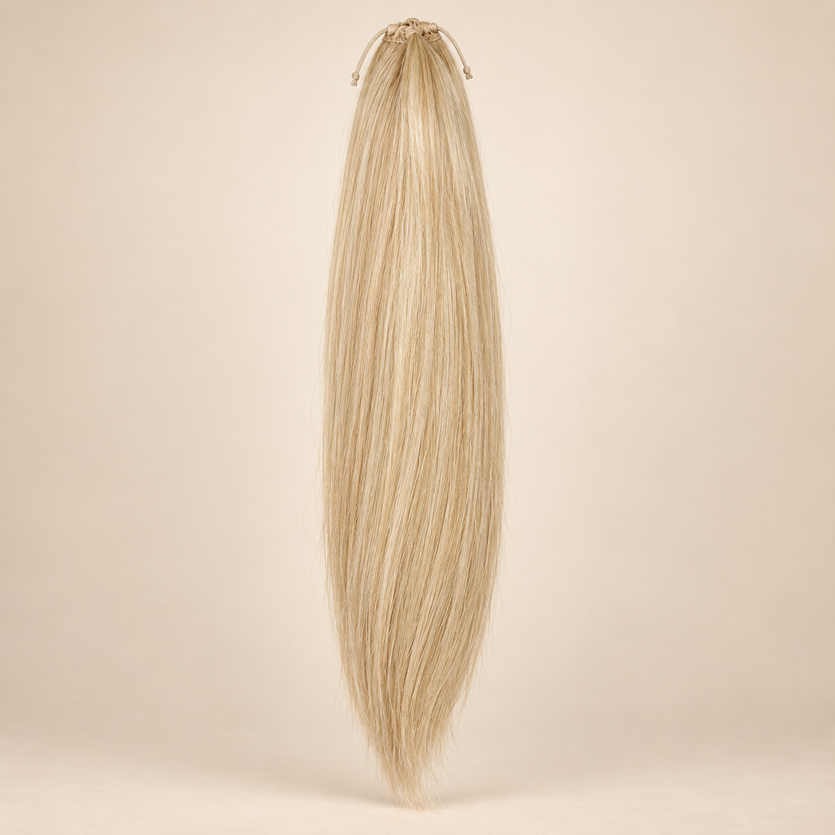 Steile Drawstring Ponytail BraidOrDie 60 cm – Ash Blonde | De HaarBoetiek