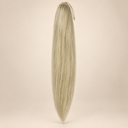 Steile Drawstring Ponytail BraidOrDie 60 cm – Baby Blonde | De HaarBoetiek