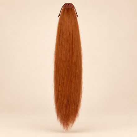 Steile Drawstring Ponytail BraidOrDie 60 cm – Koper Rustic Flame | De HaarBoetiek