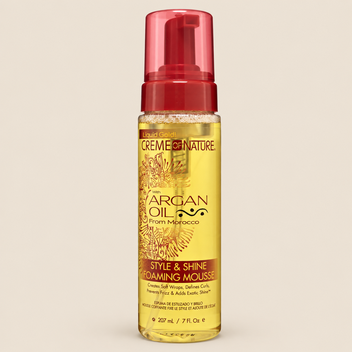Creme of Nature Argan Oil Style & Shine Mousse – Stylingmousse met arganolie 207 ml – De HaarBoetiek
