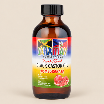 Jahaitian Black Castor Oil Pomegranate – Zwarte castorolie met granaatappel 118 ml – De HaarBoetiek