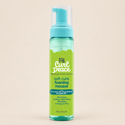 Just For Me Curl Peace Soft Curls Mousse – Krullenmousse voor kinderhaar 251 ml – De HaarBoetiek