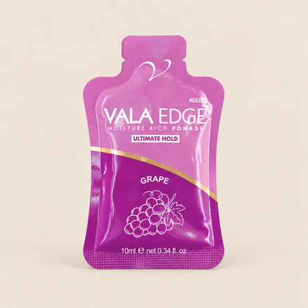 Vala Edge Ultimate Hold Pomade Grape – Edge control sachet 10 ml – De HaarBoetiek
