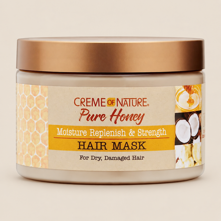 Creme of Nature Pure Honey Hair Mask – Voedend haarmasker 326 g – De HaarBoetiek