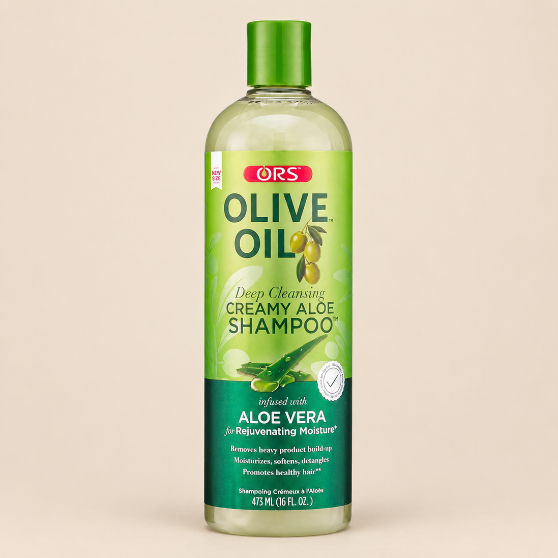 ORS Olive Oil Creamy Aloe Shampoo – Romige shampoo met olijfolie & aloë 473 ml – De HaarBoetiek