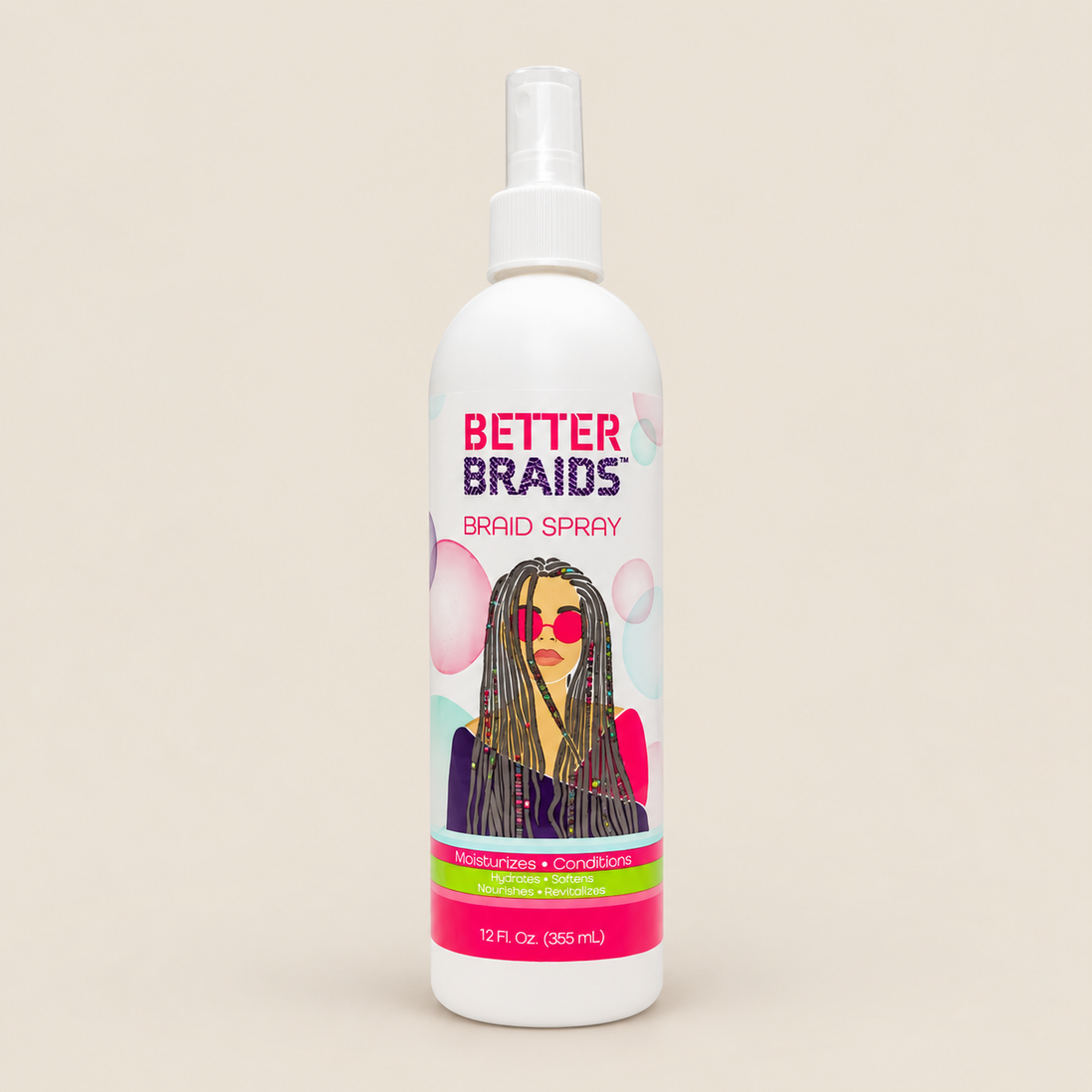 Better Braids Braid Spray – Verfrissende verzorgingsspray voor braids & locs 355 ml – De HaarBoetiek