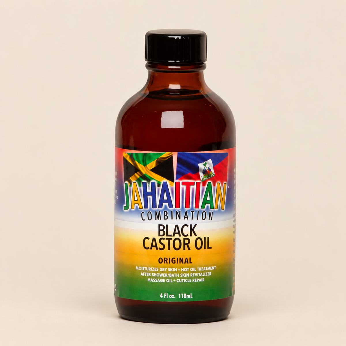 Jahaitian Black Castor Oil Original – Zwarte castorolie 118 ml – De HaarBoetiek