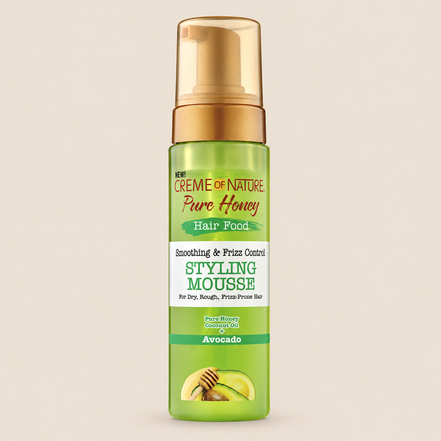 Creme of Nature Pure Honey Avocado Mousse – Stylingmousse met honing & avocado 207 ml – De HaarBoetiek