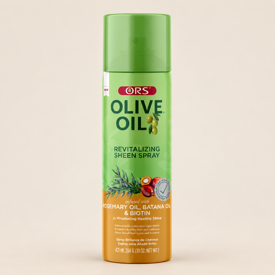 ORS Olive Oil Rosemary & Batana Sheen Spray – Glansspray met rozemarijn 421 ml – De HaarBoetiek