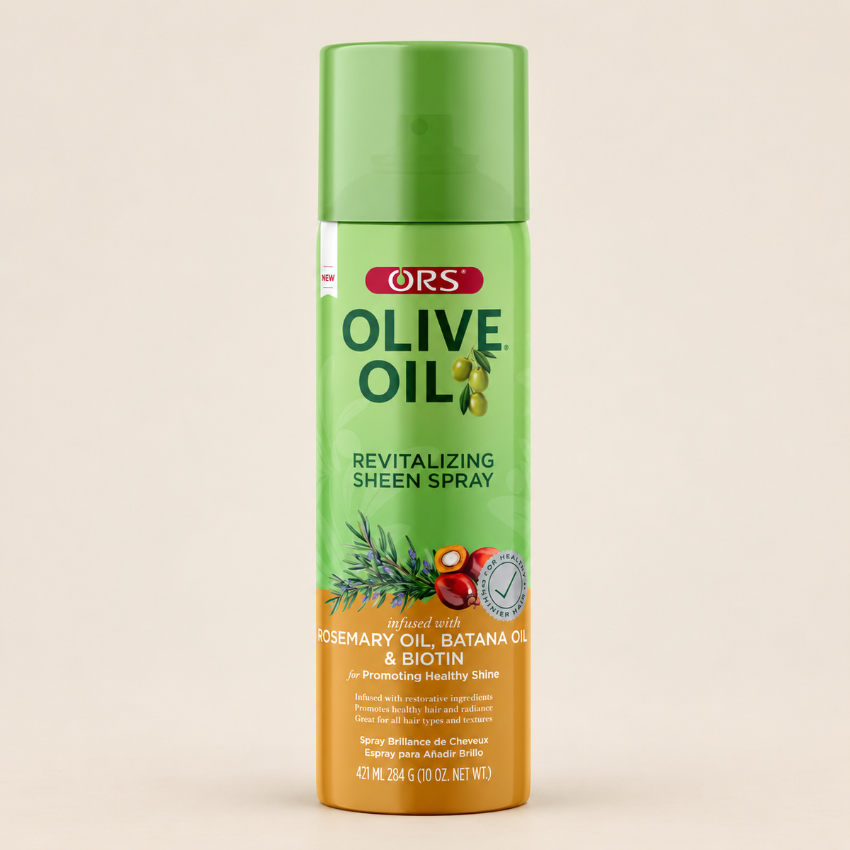 ORS Olive Oil Rosemary & Batana Sheen Spray – Glansspray met rozemarijn 421 ml – De HaarBoetiek