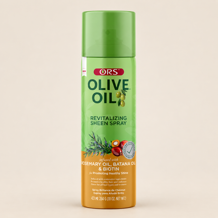 ORS Olive Oil Rosemary & Batana Sheen Spray – Glansspray met rozemarijn 421 ml – De HaarBoetiek
