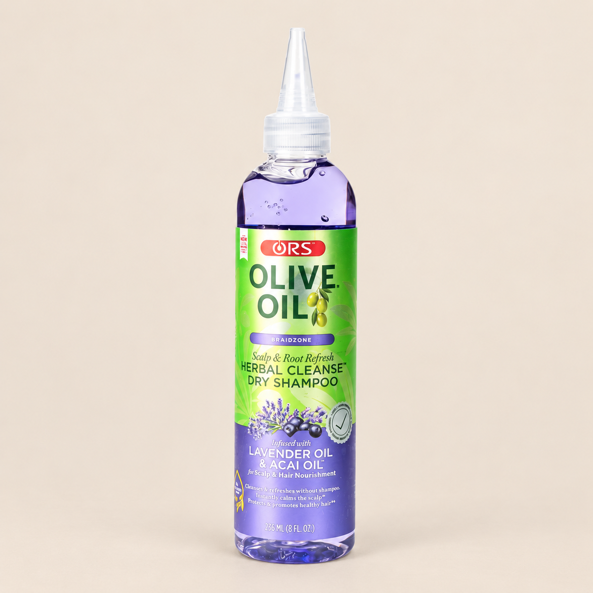 ORS Olive Oil Herbal Cleanse Dry Shampoo – Hoofdhuidreiniger voor braids 236 ml – De HaarBoetiek