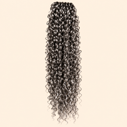 Cherish Bohemian Braid Invlechthaar 50 cm – Grijs-zwarte mix 51 – De HaarBoetiek