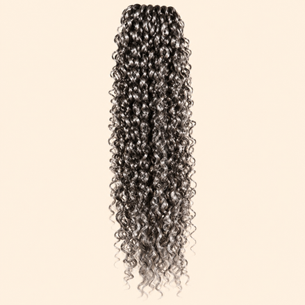 Cherish Bohemian Braid Invlechthaar 50 cm – Grijs-zwarte mix 51 – De HaarBoetiek