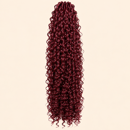 Cherish Bohemian Braid Invlechthaar 50 cm – Bordeaux BG – De HaarBoetiek