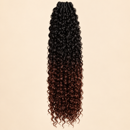 Cherish Bohemian Braid Invlechthaar 50 cm – Zwart naar koperbruin DE30 – De HaarBoetiek