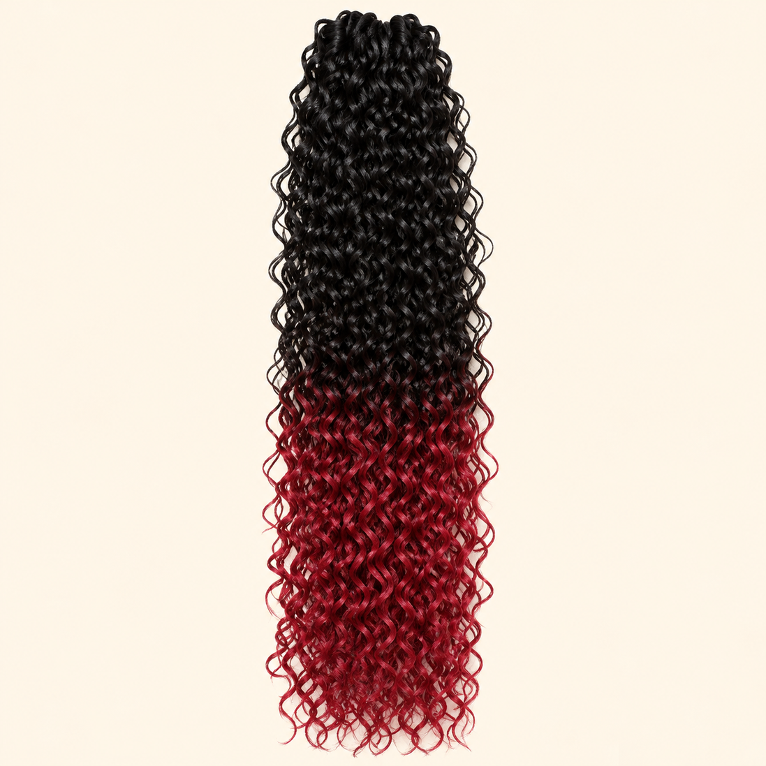 Cherish Bohemian Braid Invlechthaar 50 cm – Zwart naar rood DERD – De HaarBoetiek