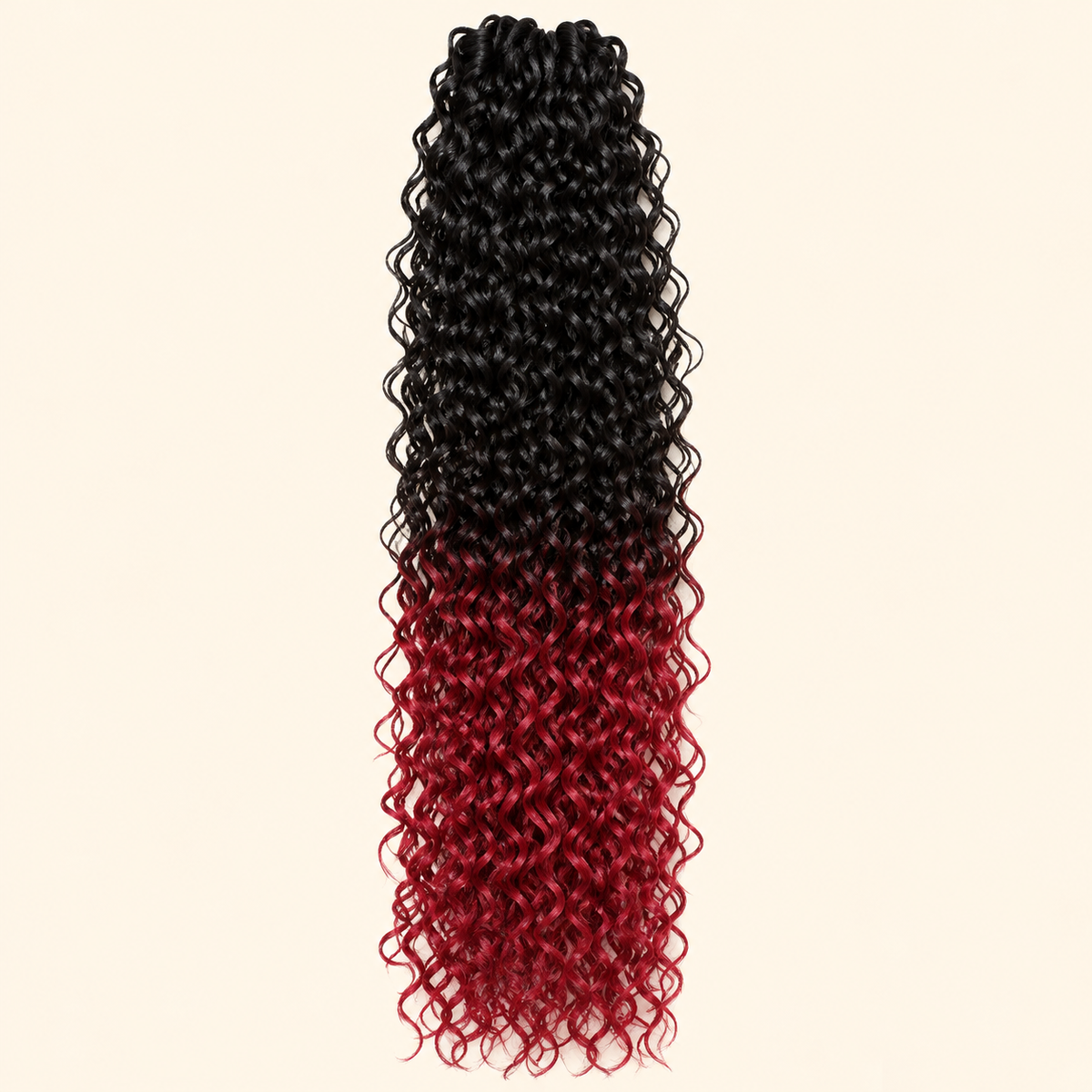 Cherish Bohemian Braid Invlechthaar 50 cm – Zwart naar rood DERD – De HaarBoetiek