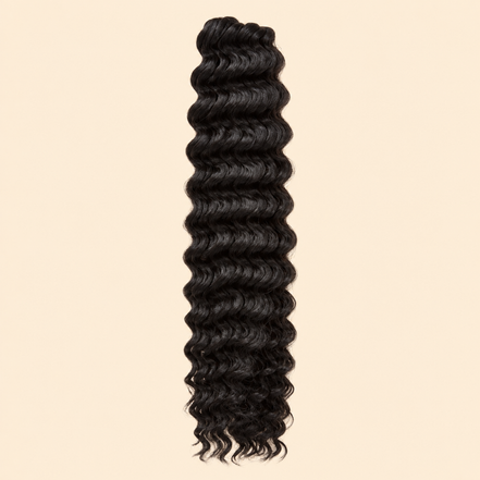 Cherish Deep Twist Invlechthaar 55 cm – Zwart 1 – De HaarBoetiek