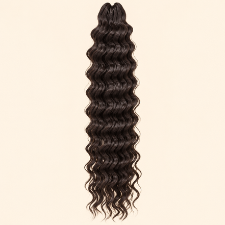 Cherish Deep Twist Invlechthaar 55 cm – Donkerbruin 2 – De HaarBoetiek