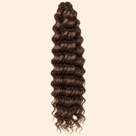 Cherish Deep Twist Invlechthaar 55 cm – Bruin 4 – De HaarBoetiek