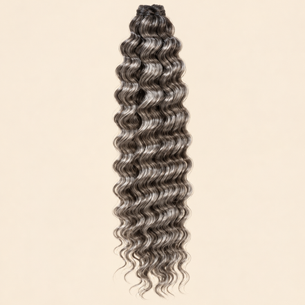 Cherish Deep Twist Invlechthaar 55 cm – Grijs-zwarte mix 51 – De HaarBoetiek