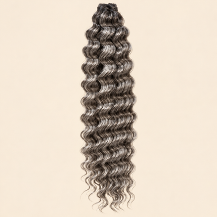 Cherish Deep Twist Invlechthaar 55 cm – Grijs-zwarte mix 51 – De HaarBoetiek