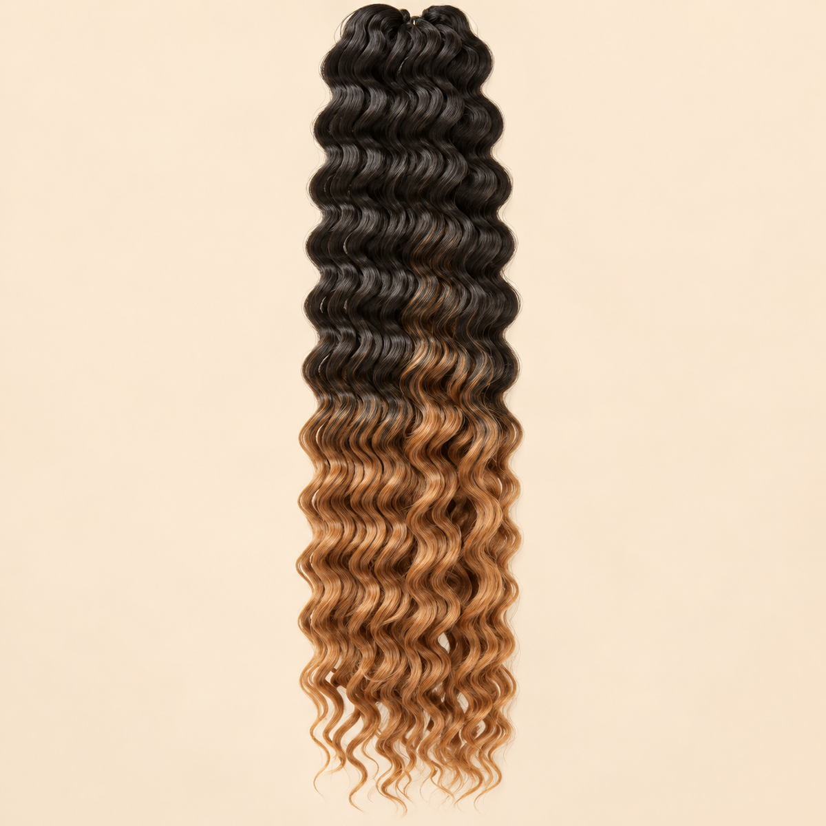 Cherish Deep Twist Invlechthaar 55 cm – Zwart naar honingblond DE27 – De HaarBoetiek