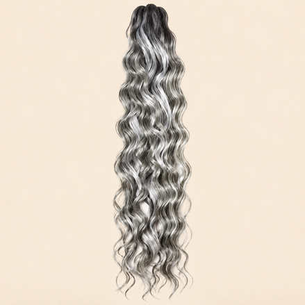 Cherish Ravish Bulk Invlechthaar 50 cm – Grijs-zwarte mix 51 – De HaarBoetiek