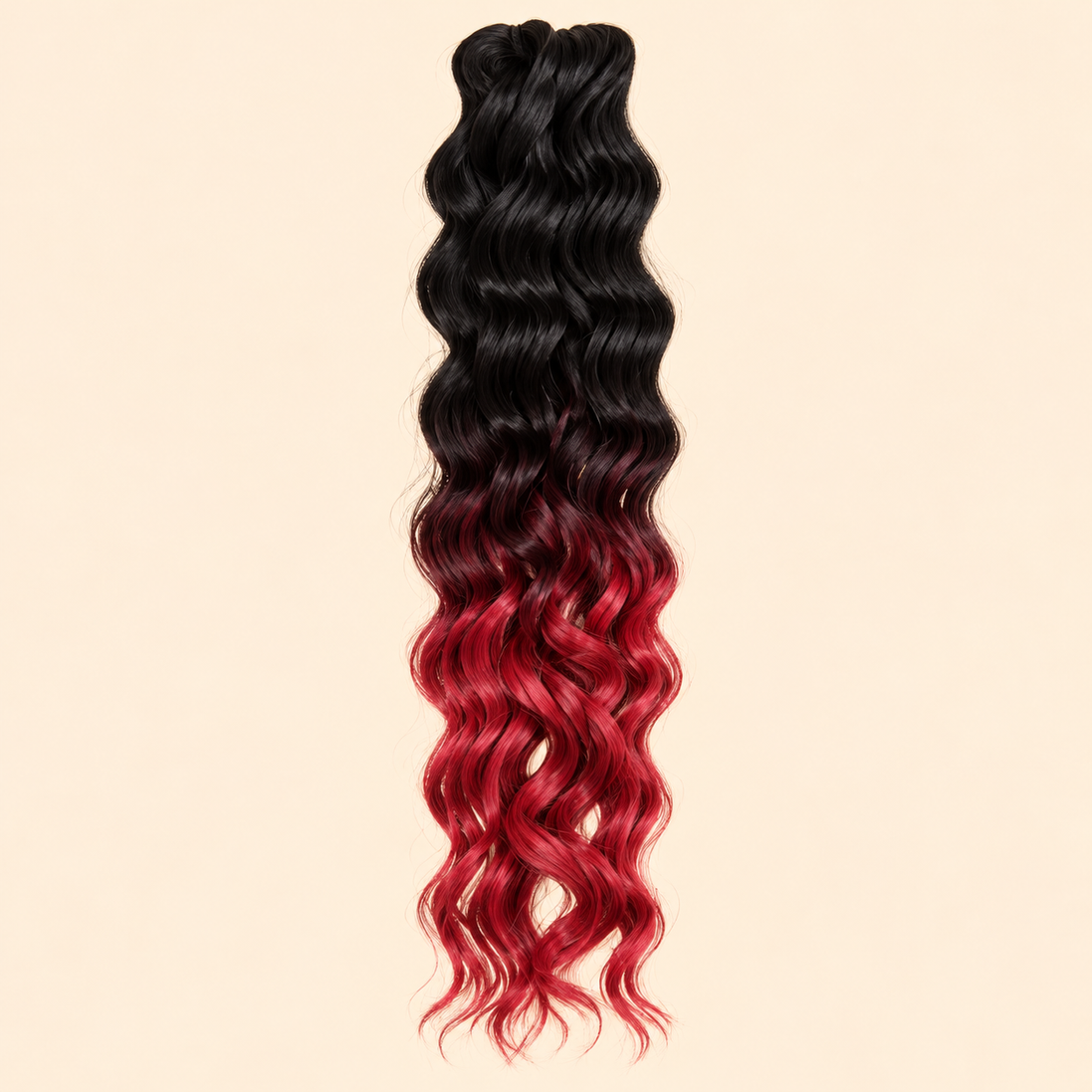Cherish Ravish Bulk Invlechthaar 50 cm – Zwart naar rood DERD – De HaarBoetiek