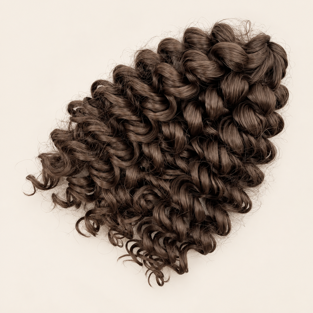 Cinderella krullend invlechthaar 30 cm in kleur 12 op beige achtergrond