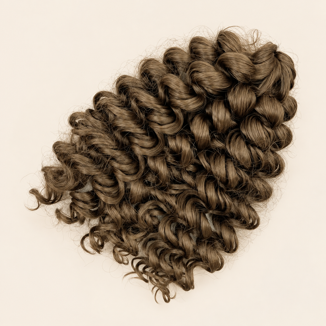 Cinderella krullend invlechthaar 30 cm in kleur 6 op beige achtergrond