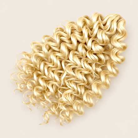 Cinderella krullend invlechthaar 30 cm in kleur 613 op beige achtergrond