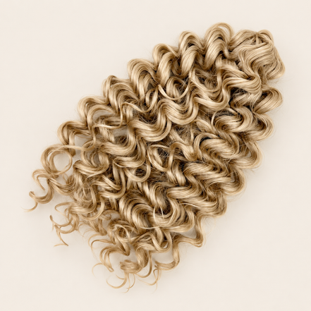Cinderella krullend invlechthaar 30 cm in kleur 613F op beige achtergrond