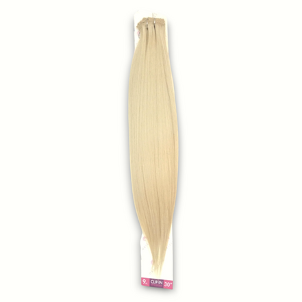 Clip-in extensions 75 cm lichtblond – 9-delige set – De HaarBoetiek