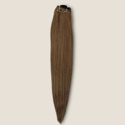 Clip-in extensions 75 cm middenbruin – 9-delige set – De HaarBoetiek