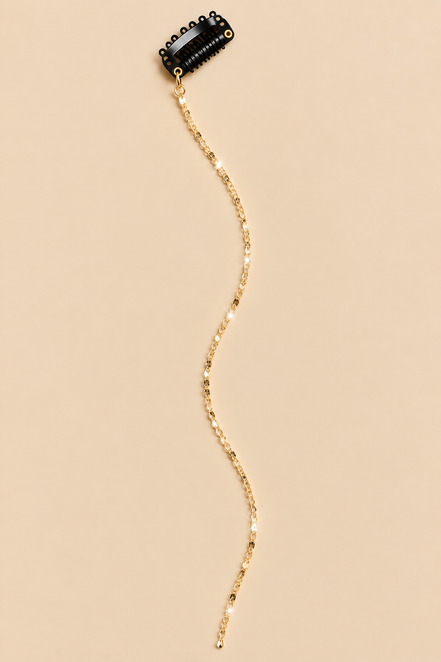 Clip-in Haarsieraad Goud – Glitter Sierketting – De HaarBoetiek