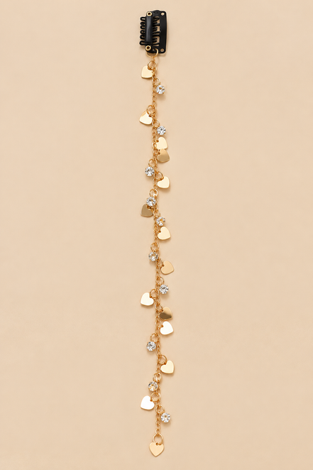 Clip-in Haarsieraad Goud – Hartjes met Strass – De HaarBoetiek