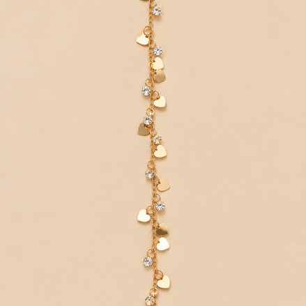 Clip-in Haarsieraad Goud – Hartjes met Strass – De HaarBoetiek