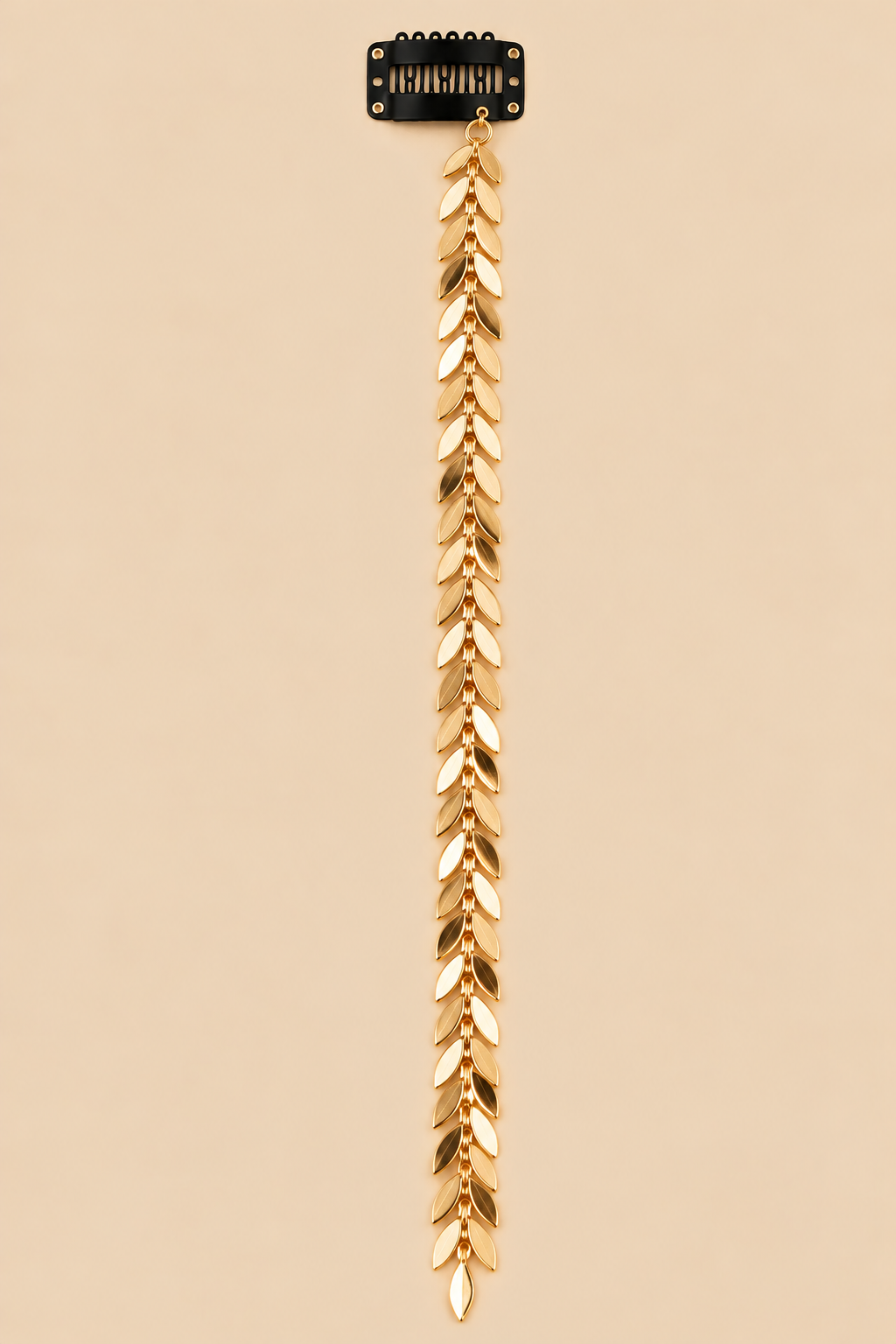 Clip-in Haarsieraad Goud – Haarclip met Bladketting – De HaarBoetiek