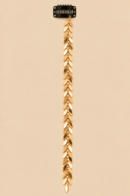 Clip-in Haarsieraad Goud – Haarclip met Bladketting – De HaarBoetiek