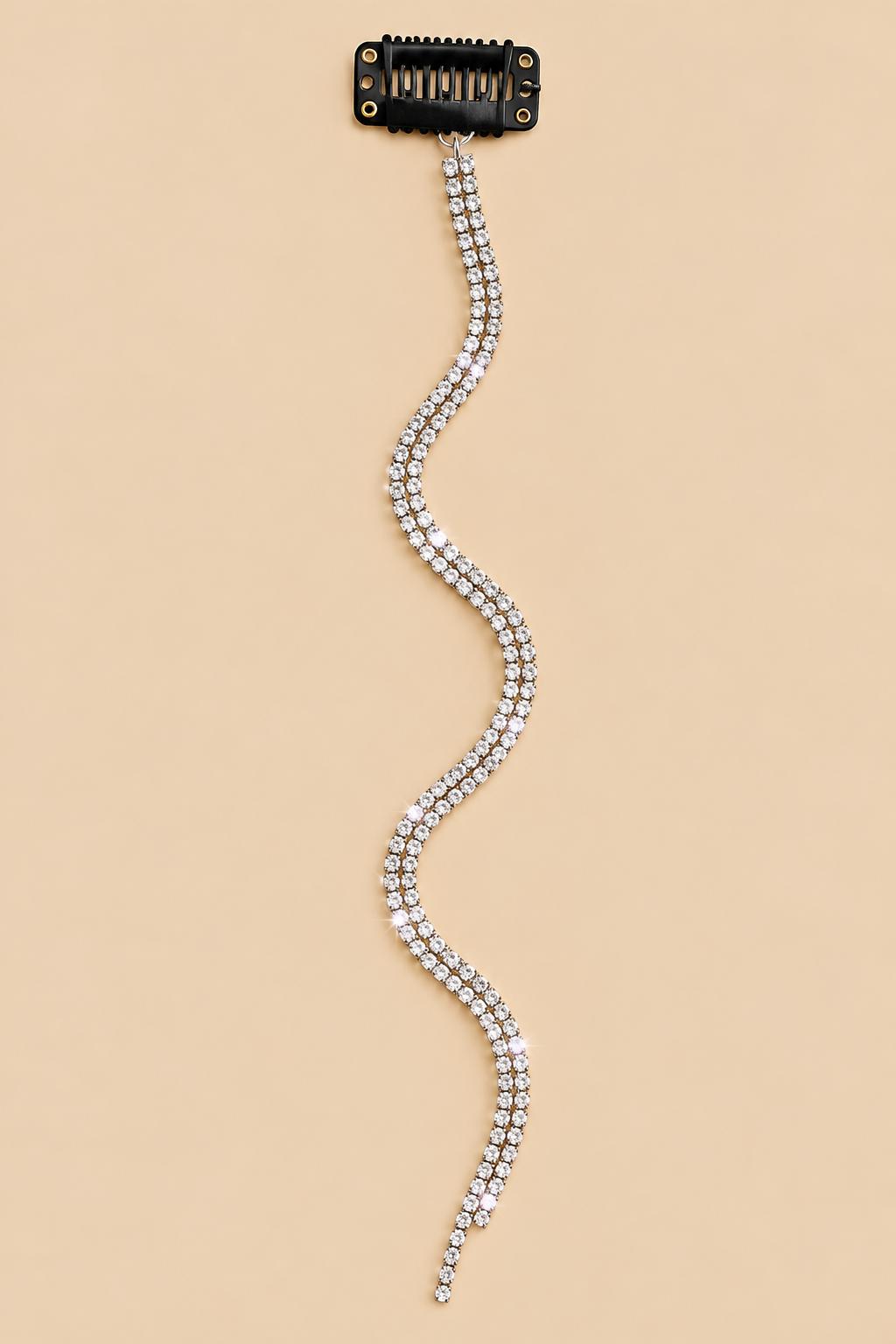 Clip-in Haarsieraad Zilver – Strassketting – De HaarBoetiek