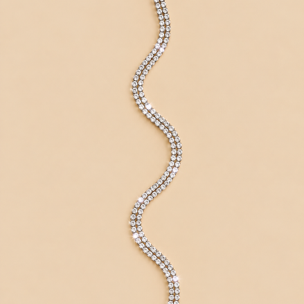 Clip-in Haarsieraad Zilver – Strassketting – De HaarBoetiek