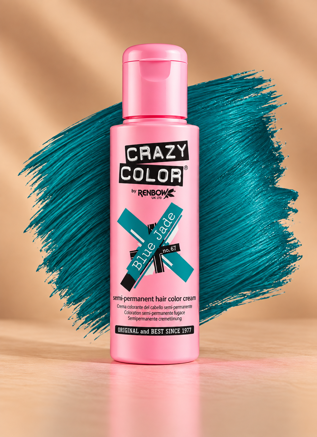 Crazy Color Blue Jade No. 67 semi-permanente turquoise haarverf 100 ml